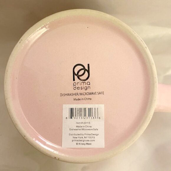 NEW Adorable Meowdy Partner Cowboy Cat Cats Pink Coffee Tea Mug Cup Prima Design - Picture 5 of 5